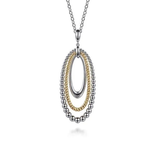 Gabriel 2 tone Bujukan Rope Circle Pendant