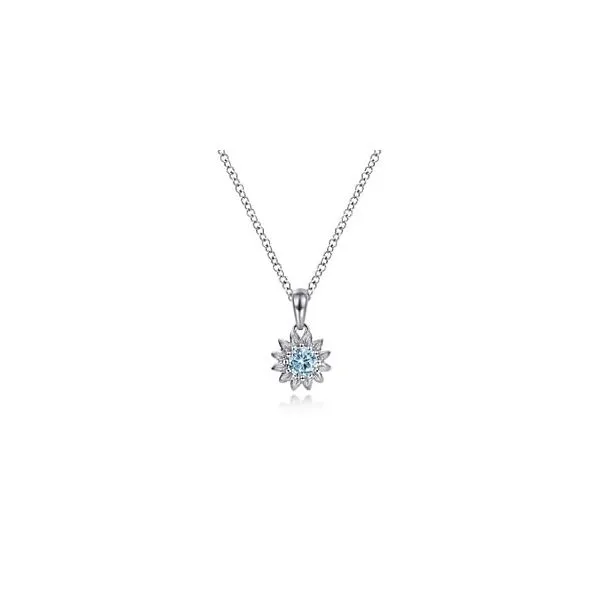 SS Aquamarine pendant