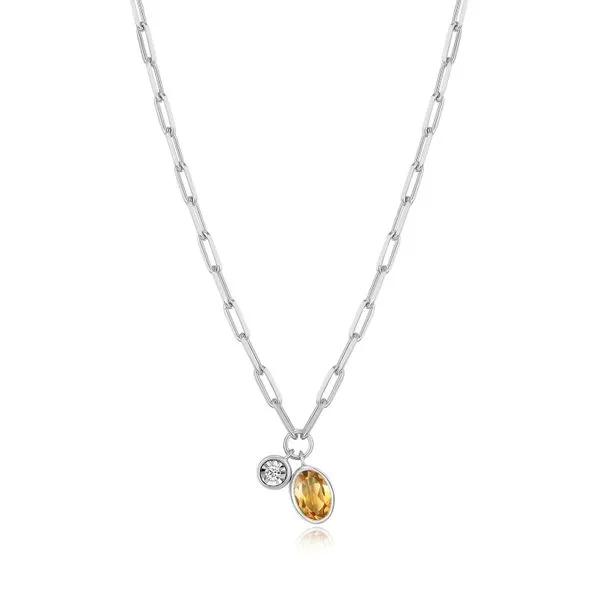 SS Citrine Necklace