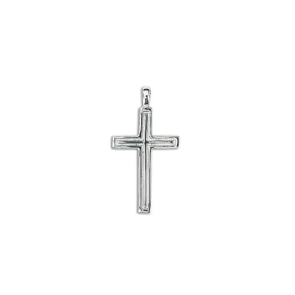 Sterling Silver Solid Large Outline Cross
