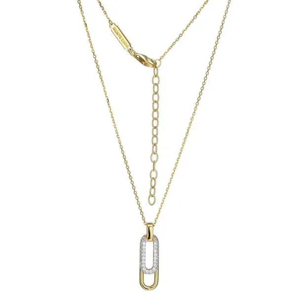 SS/GP LG Diamond Pave Pendant Carroll's Jewelers Doylestown, PA