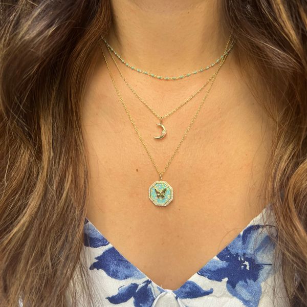 Moon Charm Necklace Image 2 Carroll's Jewelers Doylestown, PA