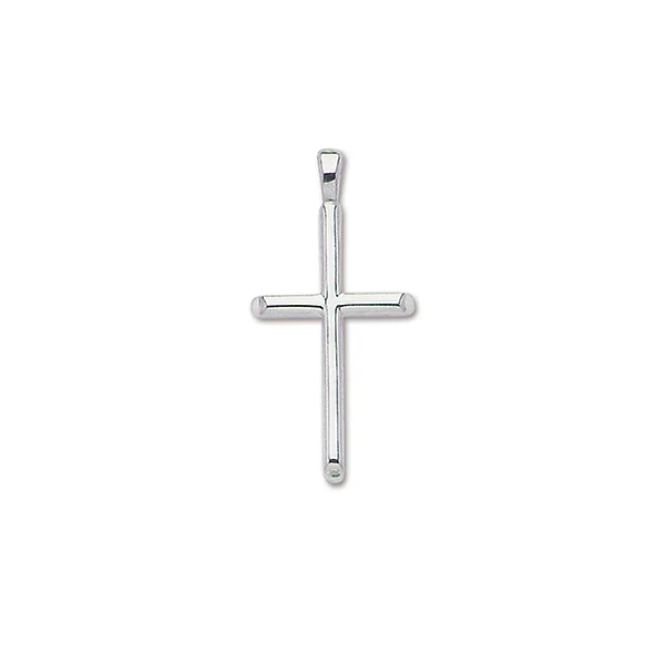 SS Solid Large Plain Cross Carroll's Jewelers Doylestown, PA