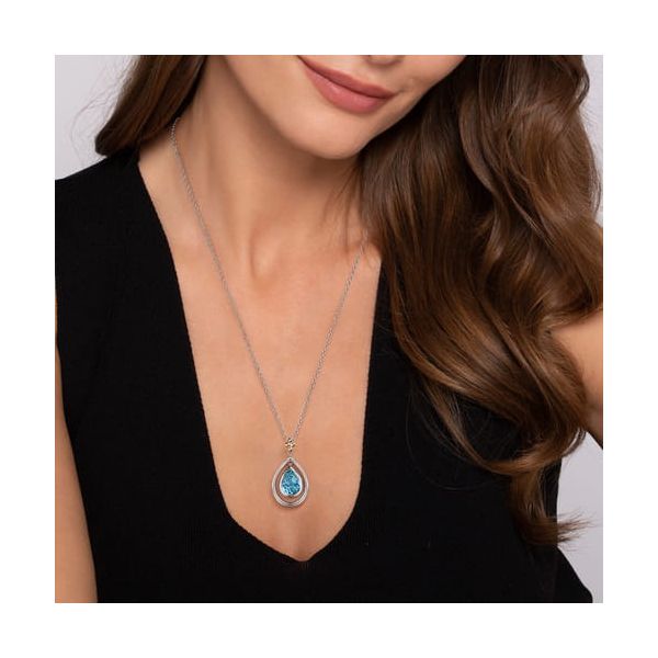 Gabriel SS/14kt Bujukan Blue Topaz Necklace Image 2 Carroll's Jewelers Doylestown, PA