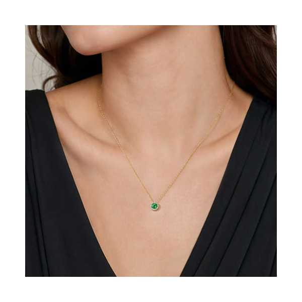 14kt YG Emerald & Diamond Pendant Carroll's Jewelers Doylestown, PA