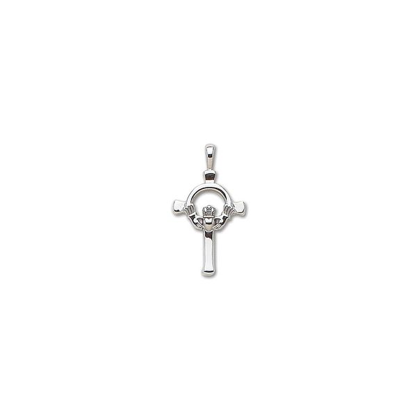 Sterling Silver Solid Medium Claddagh Cross Carroll's Jewelers Doylestown, PA