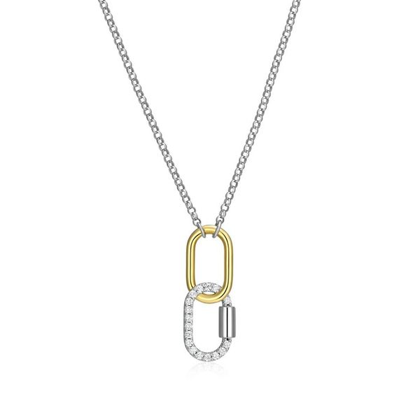 Two Tone Interlocking Link Pendant Carroll's Jewelers Doylestown, PA