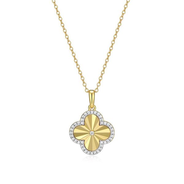 GP Diamond Sunray Clover Pendant Carroll's Jewelers Doylestown, PA