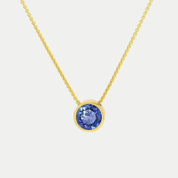 GP MIdnight Blue Stone Bezel Pendant Carroll's Jewelers Doylestown, PA