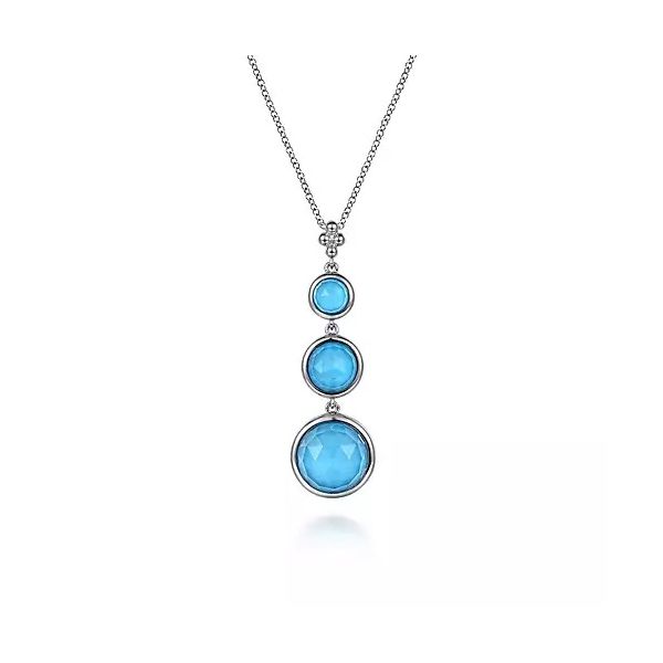 Silver Turquoise Drop Necklace Carroll's Jewelers Doylestown, PA