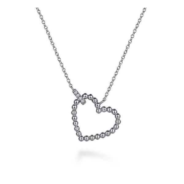 Gabriel Silver Heart Necklace Carroll's Jewelers Doylestown, PA