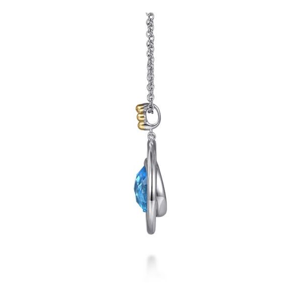 SS/14kt Bujukan Blue Topaz Necklace Image 2 Carroll's Jewelers Doylestown, PA