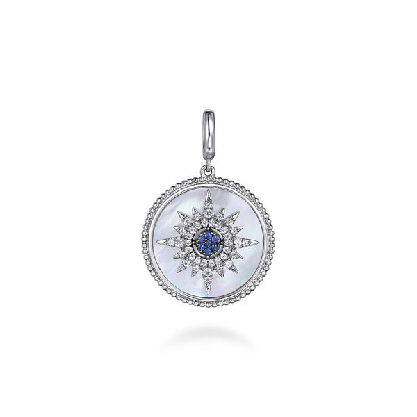 Gabriel SS Mother of Pearl Medallion Carroll's Jewelers Doylestown, PA