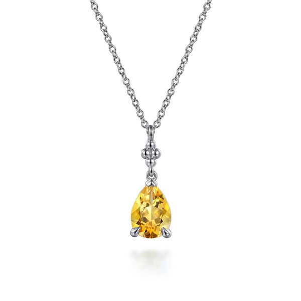 SS Citrine solitaire Pendant Carroll's Jewelers Doylestown, PA