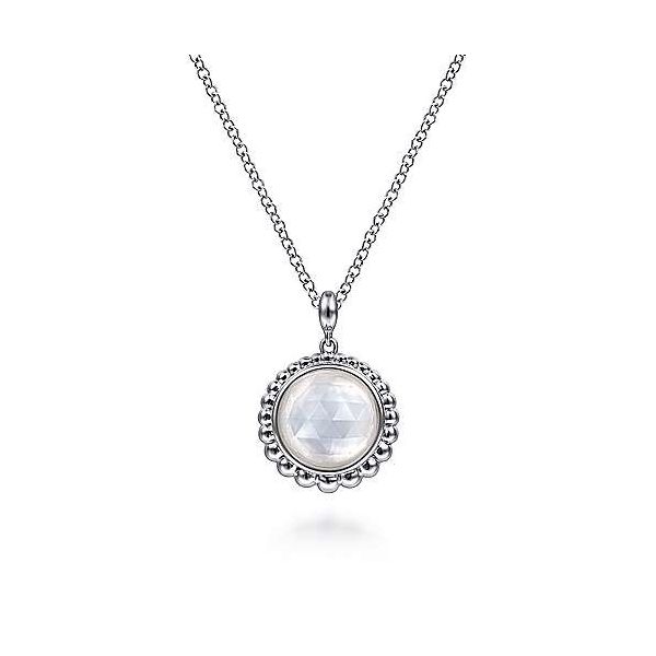 SS Mother of Pearl Bezel pendant Carroll's Jewelers Doylestown, PA