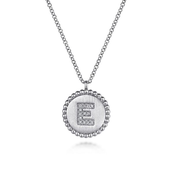SS Diamond Initial E Pendant Carroll's Jewelers Doylestown, PA