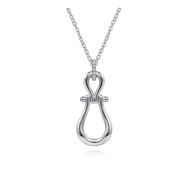 Sterling Silver Stirrup Pendant Necklace Carroll's Jewelers Doylestown, PA