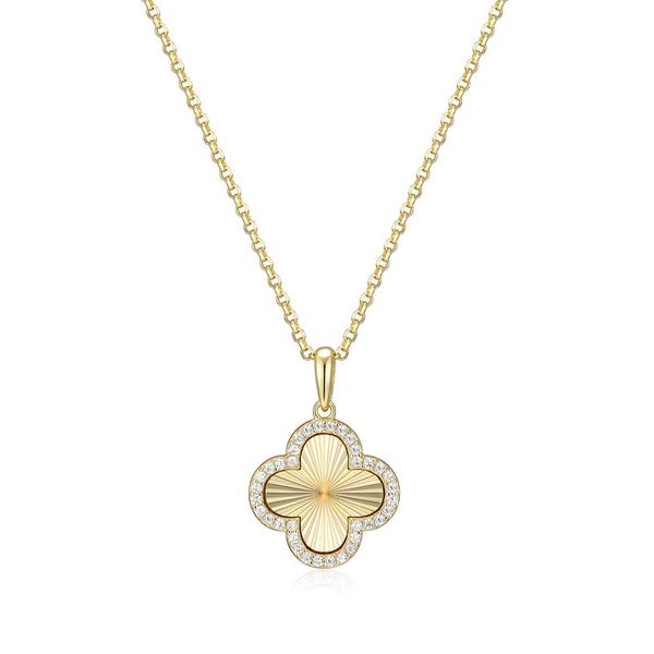 Gold Plated Sunray Clover Pendant Carroll's Jewelers Doylestown, PA