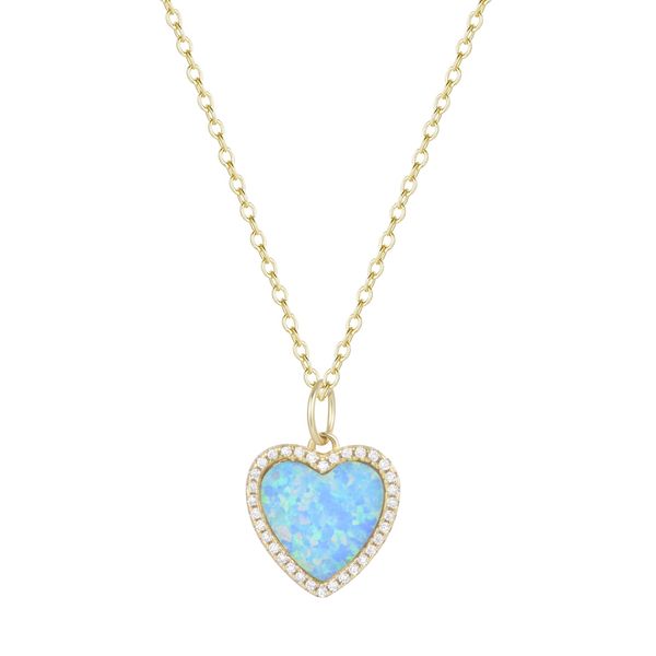 SS/GP Opal Heart Pendant Carroll's Jewelers Doylestown, PA