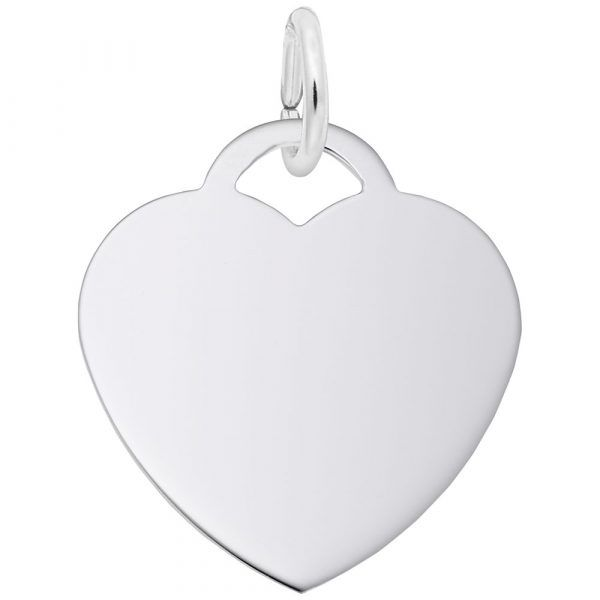 Sterling Silver Medium Heart Charm Carroll's Jewelers Doylestown, PA