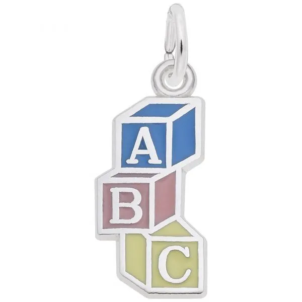 Sterling Silver Charm ABC Blocks Carroll's Jewelers Doylestown, PA