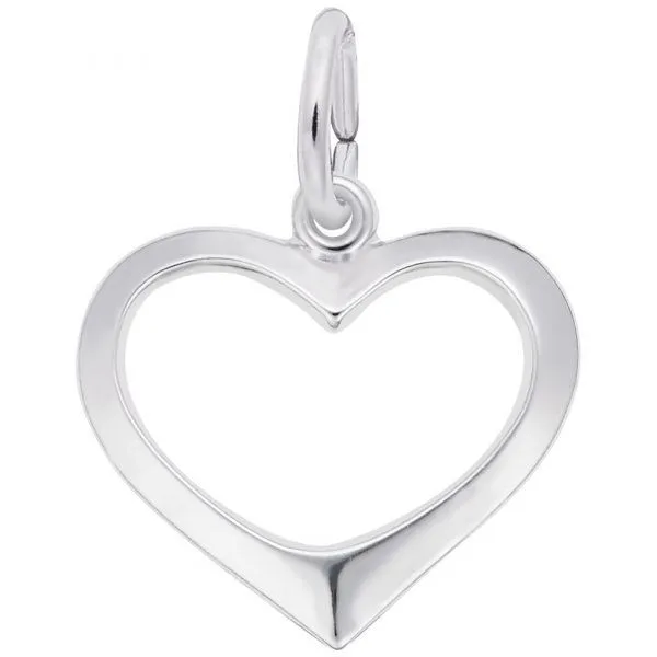 Sterling Silver Open Heart Charm Carroll's Jewelers Doylestown, PA