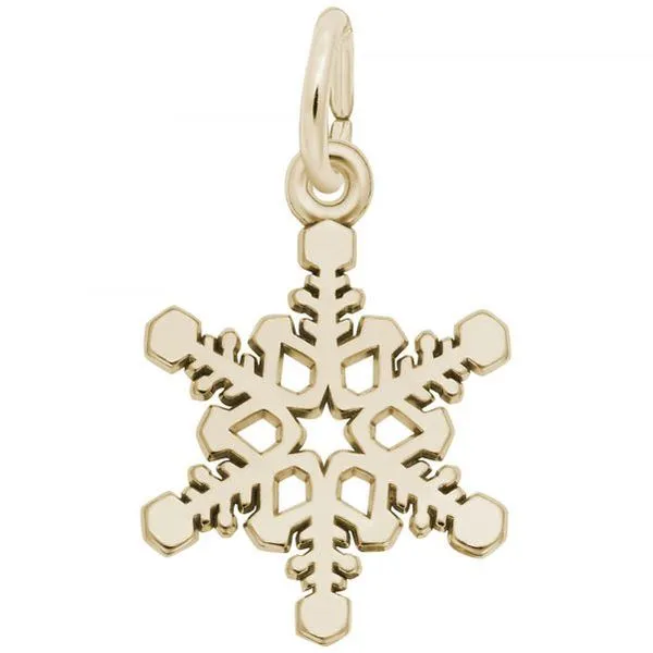 14kt YG Snowflake