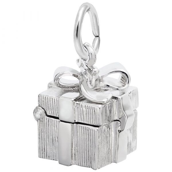 SS Gift Box Charm Carroll's Jewelers Doylestown, PA