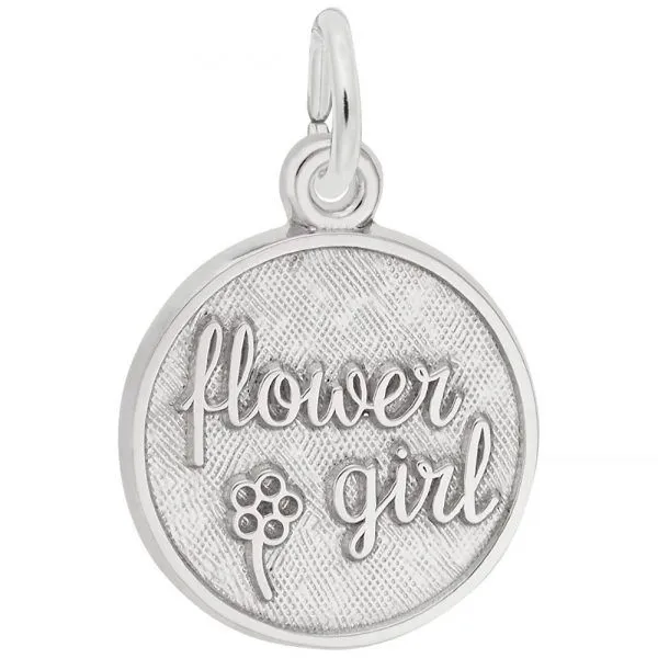 Sterling Silver Flower Girl Disc Charm Carroll's Jewelers Doylestown, PA