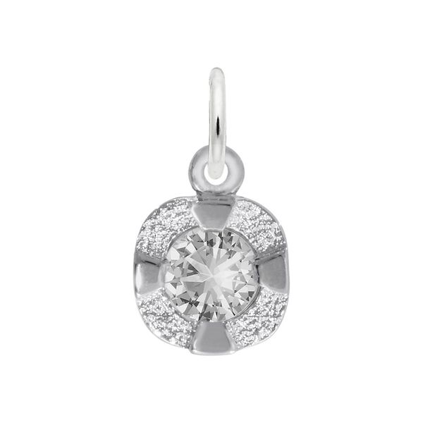 SS April Birthstone Charm Carroll's Jewelers Doylestown, PA