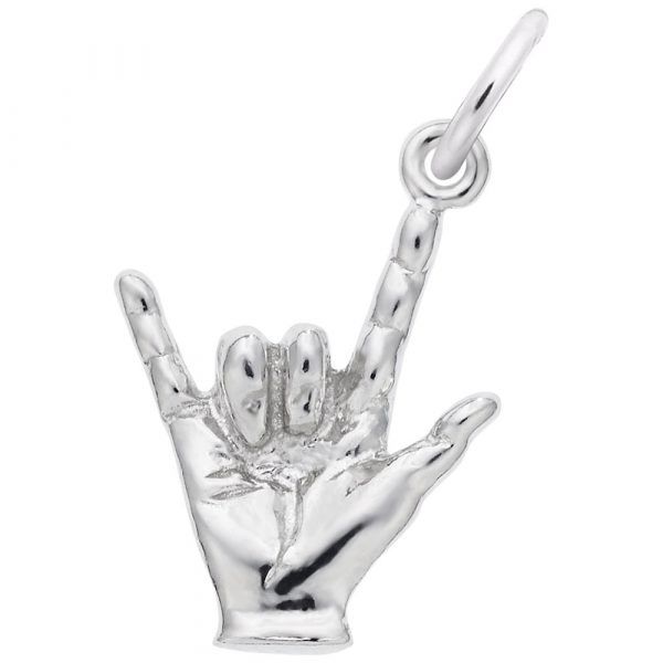 Sterling silver I Love You Hand Sign Carroll's Jewelers Doylestown, PA