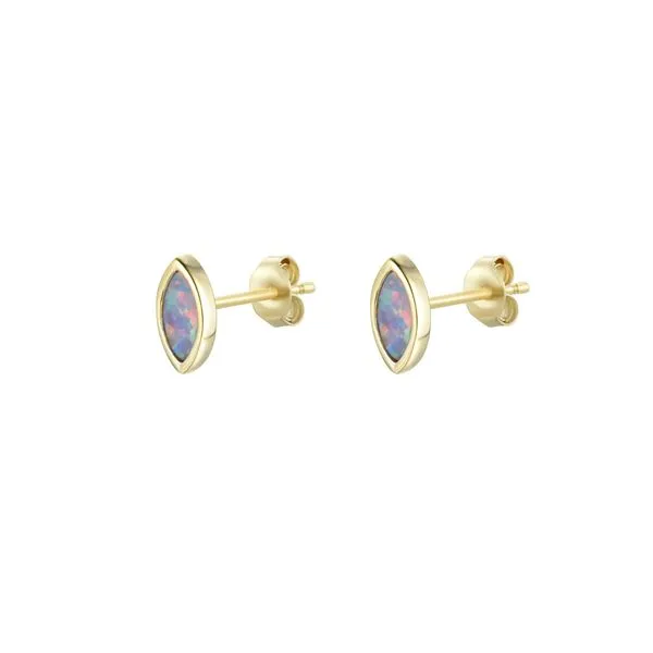 SS GP Opal Stud Earrings Carroll's Jewelers Doylestown, PA