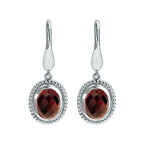 SS Garnet Dangle Earrings Carroll's Jewelers Doylestown, PA