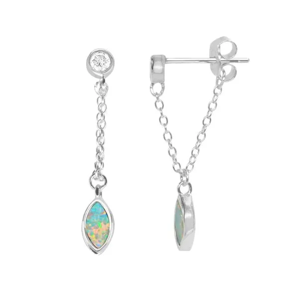 SS Opal Dangle Earrings Carroll's Jewelers Doylestown, PA