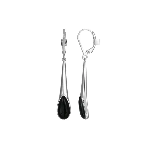 SS Black Agate Dangle Earrings Carroll's Jewelers Doylestown, PA