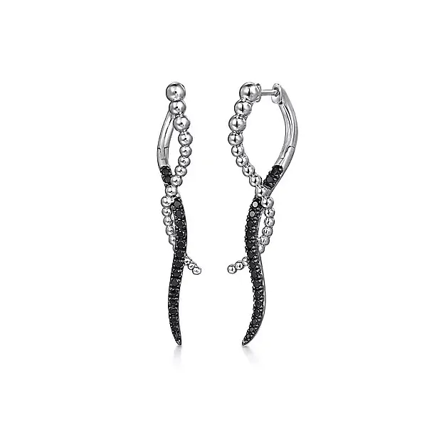 SS Black Spinel Drop Earrings Carroll's Jewelers Doylestown, PA