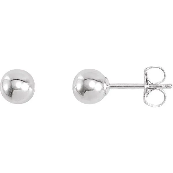 Sterling Silver 5mm polished ball stud earrings Carroll's Jewelers Doylestown, PA