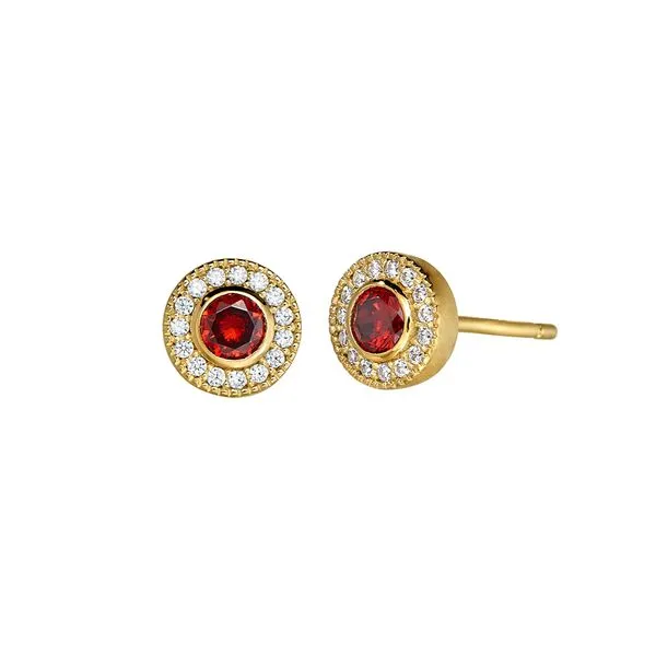 Yellow over Sterling January Birthstone Earrings