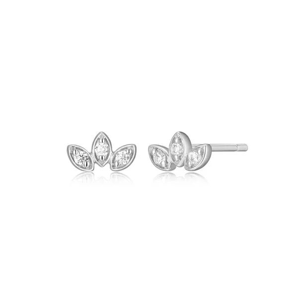 Silver Earrings with Diamonds Carroll's Jewelers Doylestown, PA