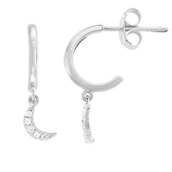Sterling silver Crescent Moon Earrings