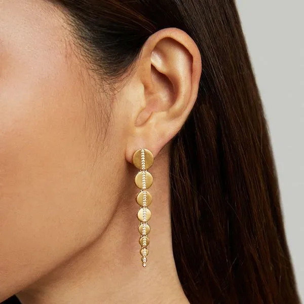 22kt GP Drop Earrings with white topaz