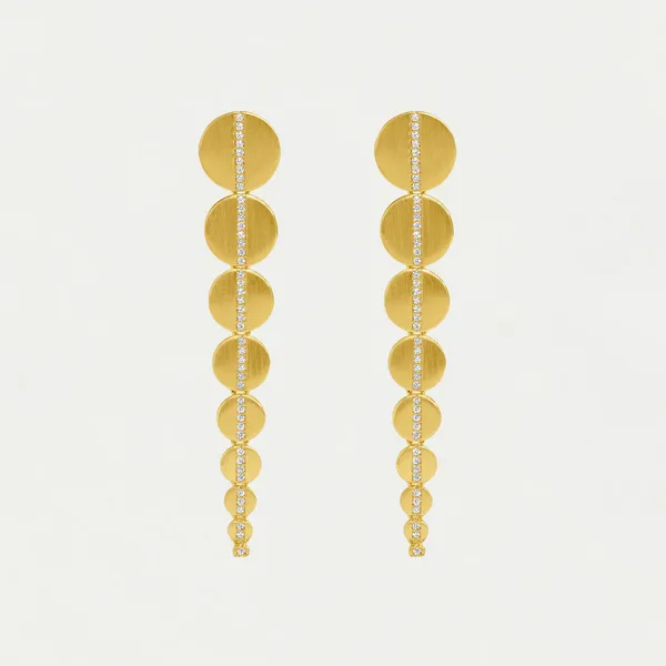 22kt GP Drop Earrings with white topaz similar item image