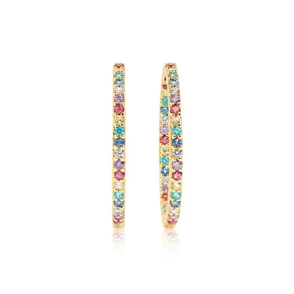 GP/SS Colored CZ Hoop Earrings similar item image