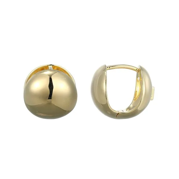 SS/GP Wide Huggie Hoop Earrings