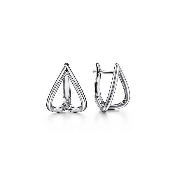 SS Heart Huggie Earrings