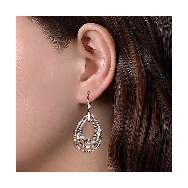 SS Teardrop Dangle Earrings