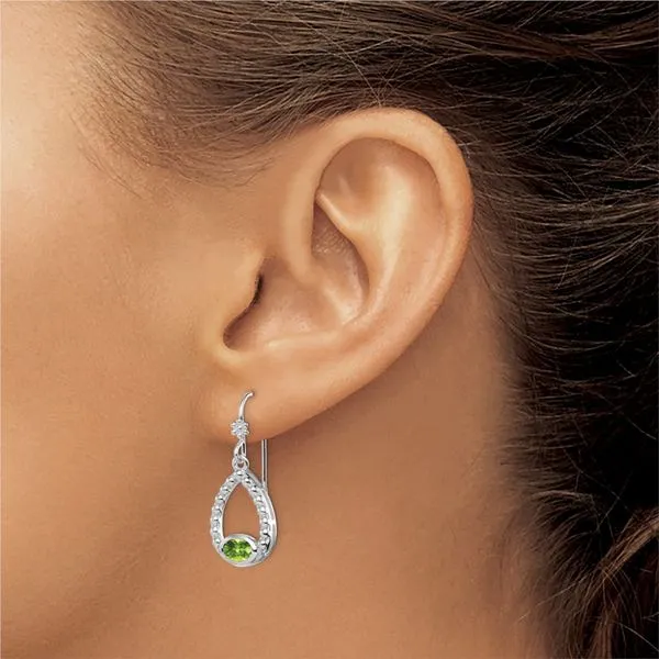 SS Peridot Dangle Earrings
