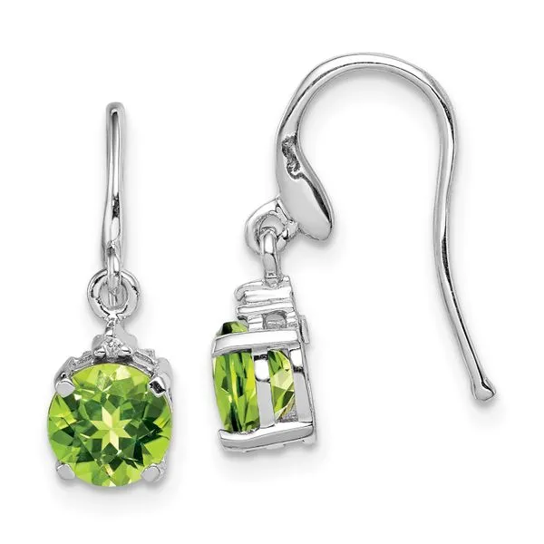 SS Dangle Peridot Earrings
