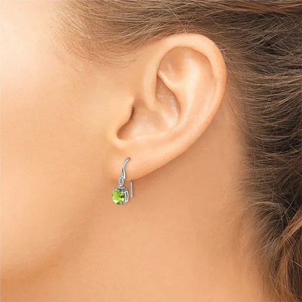 SS Dangle Peridot Earrings