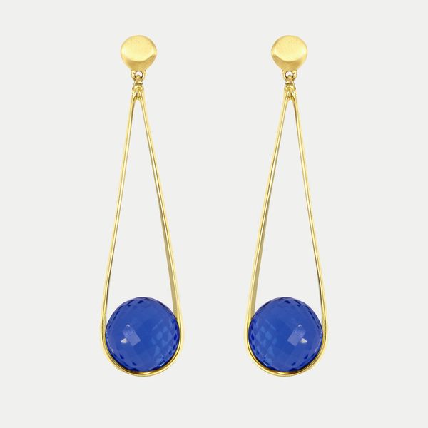 GP Blue Stone Drop Earrings Carroll's Jewelers Doylestown, PA
